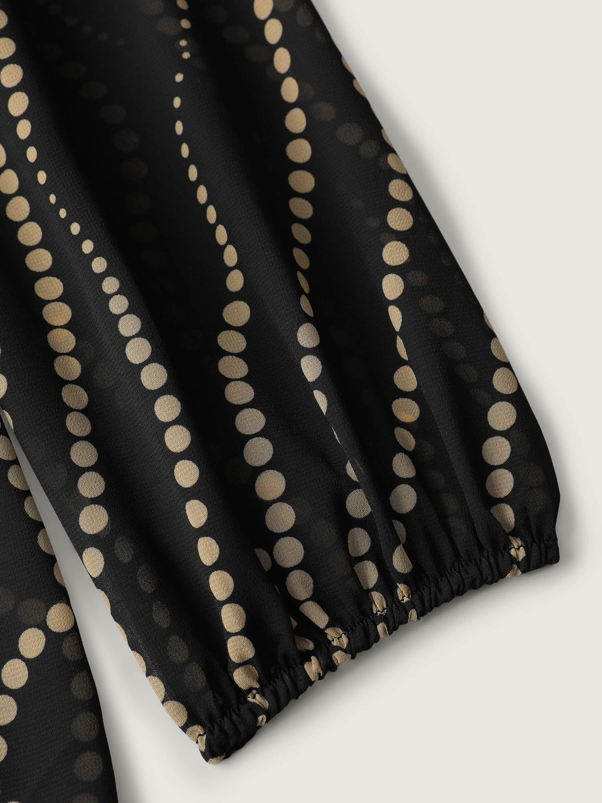 Knotted Neckline Chiffon Print Blouse