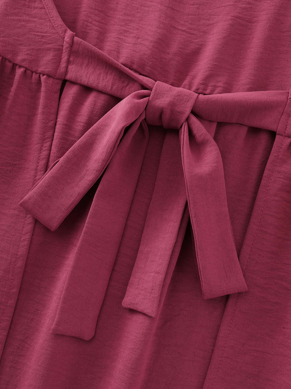 Front Split Tie Waist Pocket Midi Dress