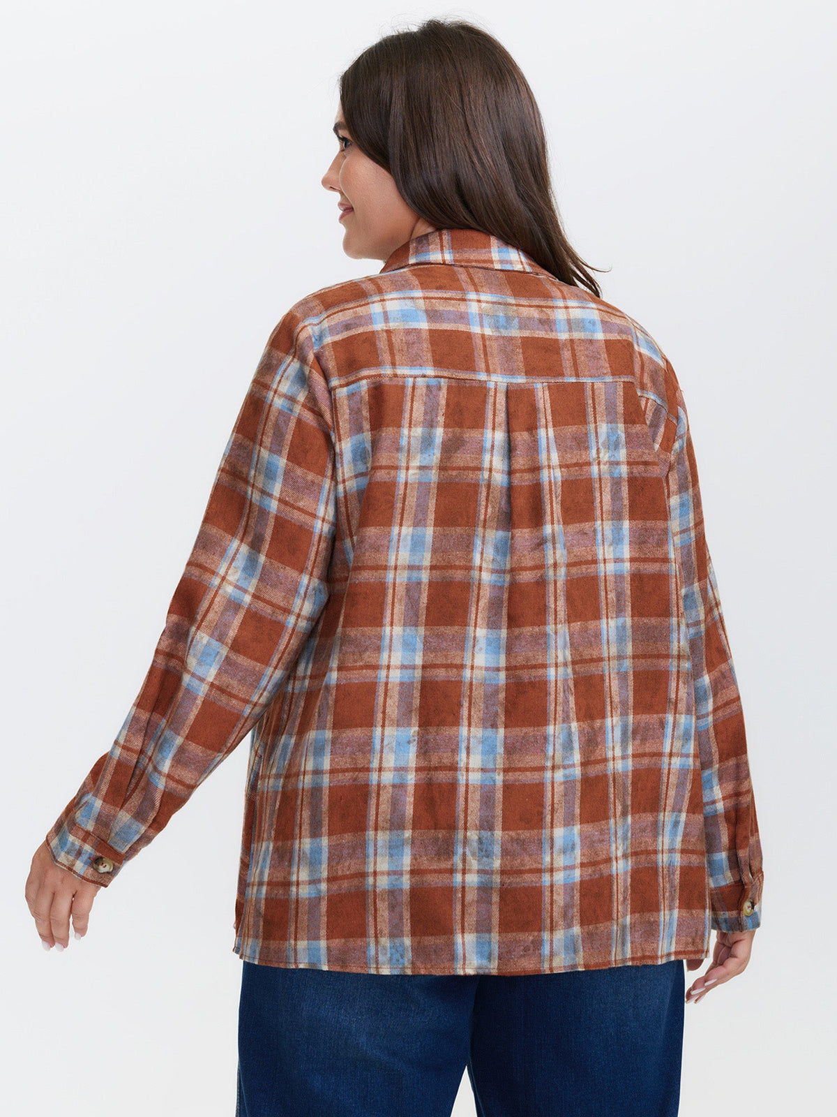 Plaid Print Vintage Button-Down Shirt