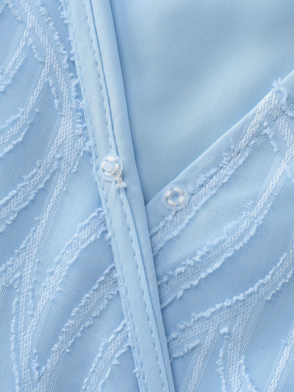 Floral Cut Fabric Stretchy Waist Flared Blouse