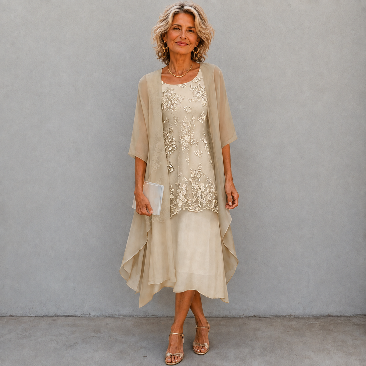 Lumi Chiffon Two-Piece Dress