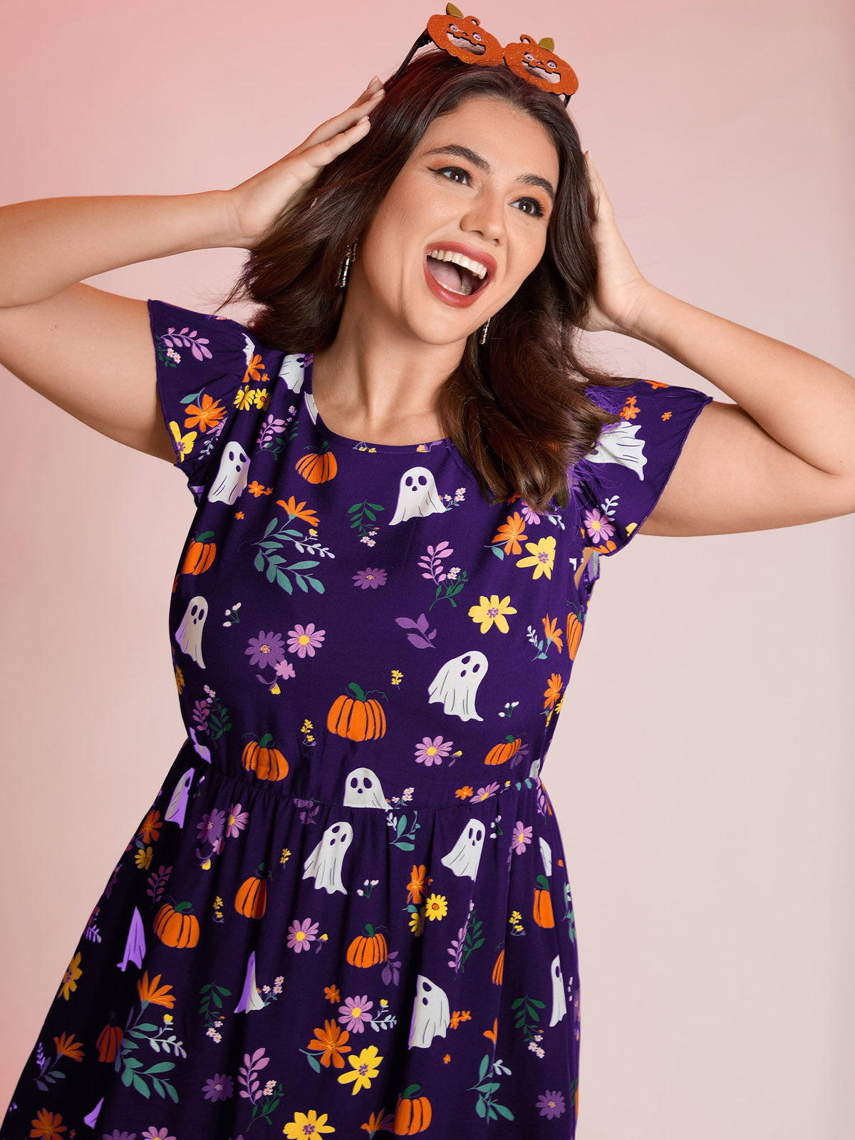 Ghost Party Rayon Pockets Mini Dress