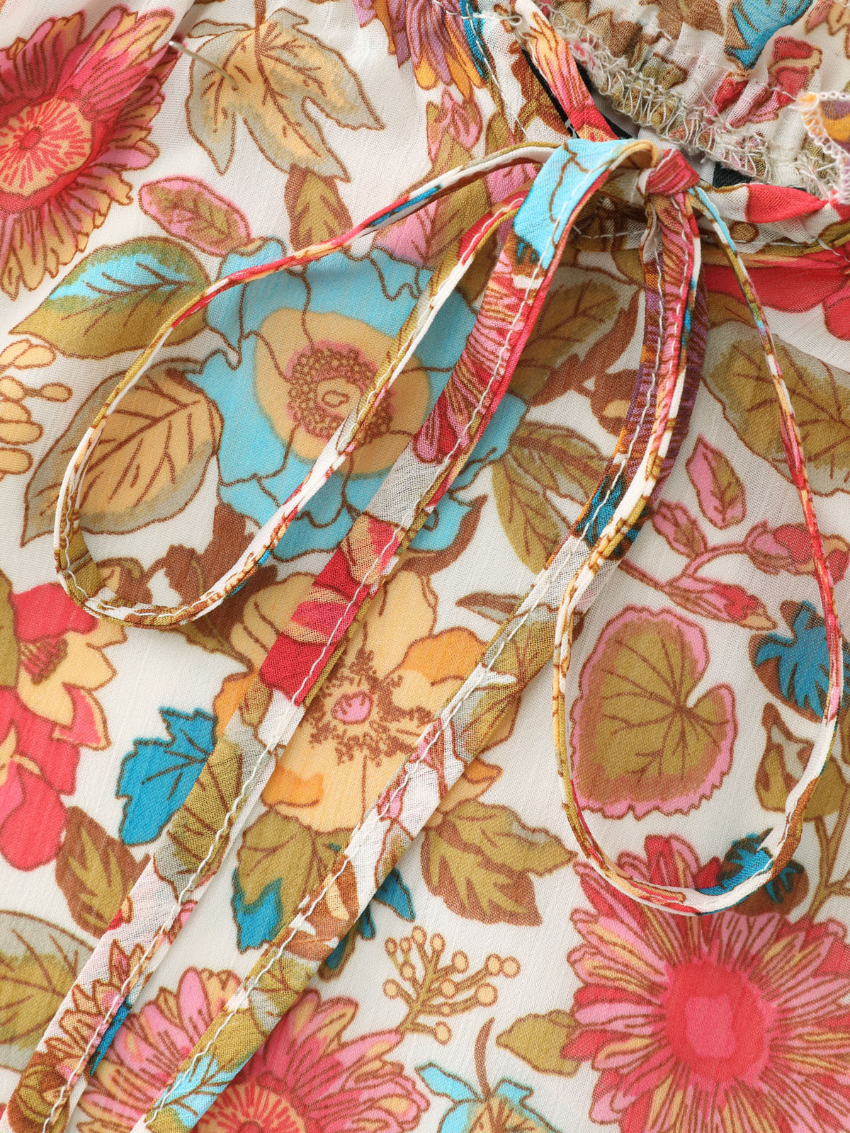 Romantic Off-Shoulder Floral Print Blouse