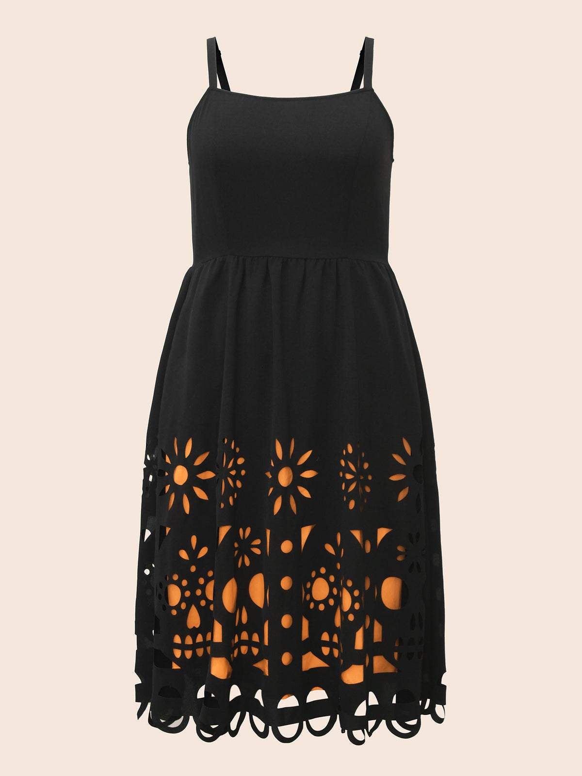 Skull Burnout Cami Midi Dress