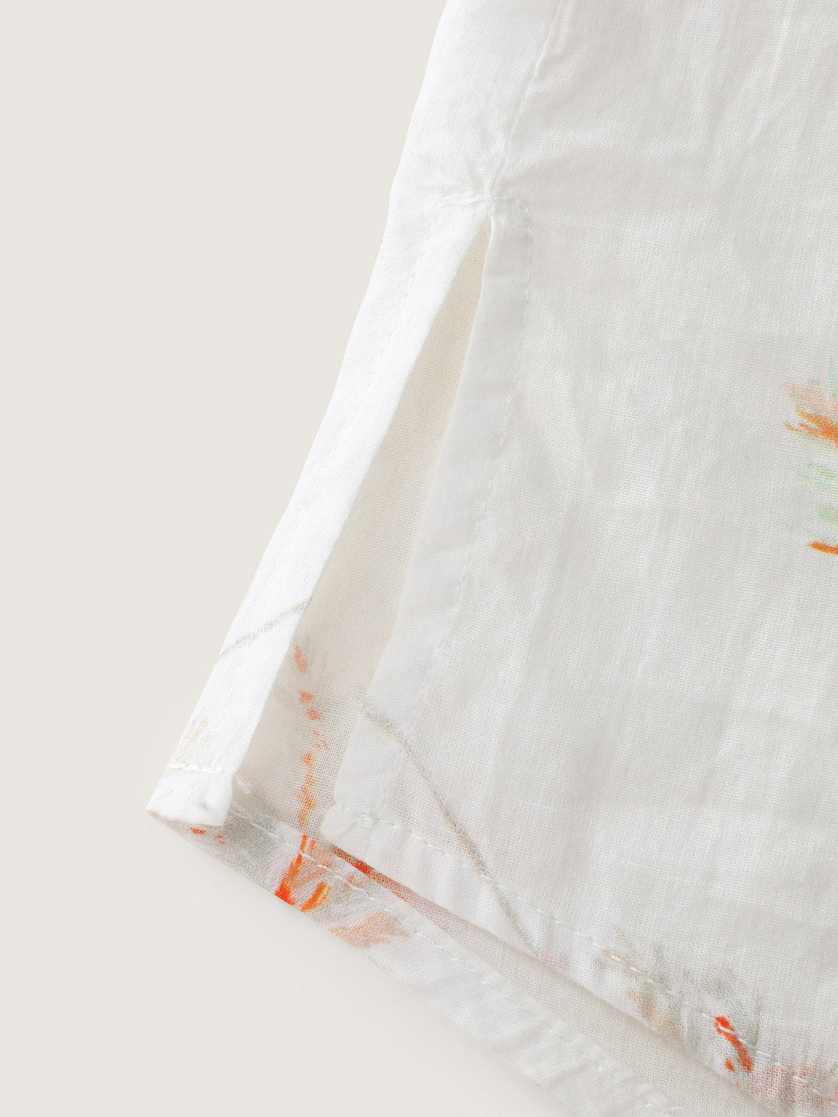 Cotton Floral Print Button-Front Shirt