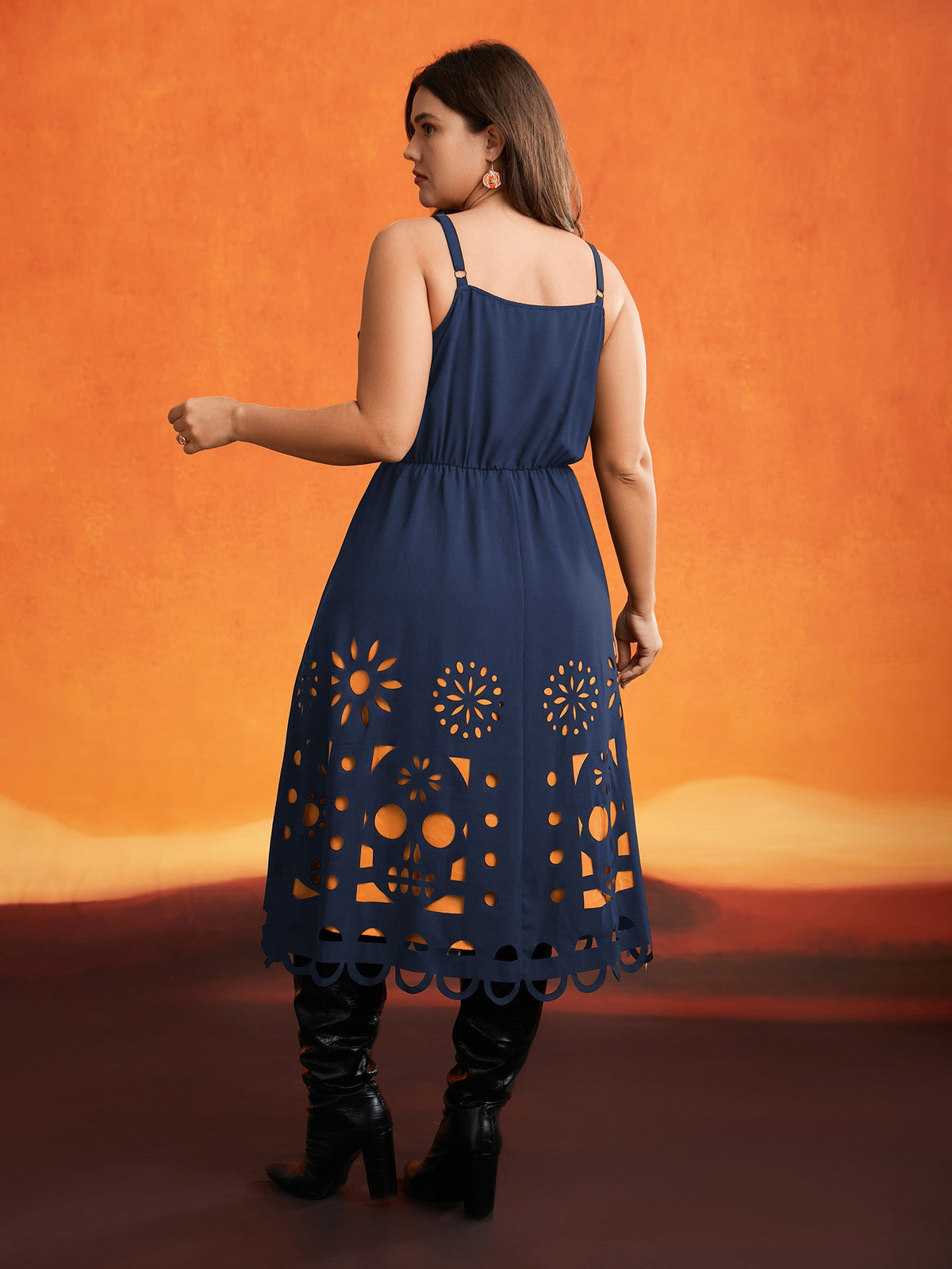Skull Burnout Cami Midi Dress