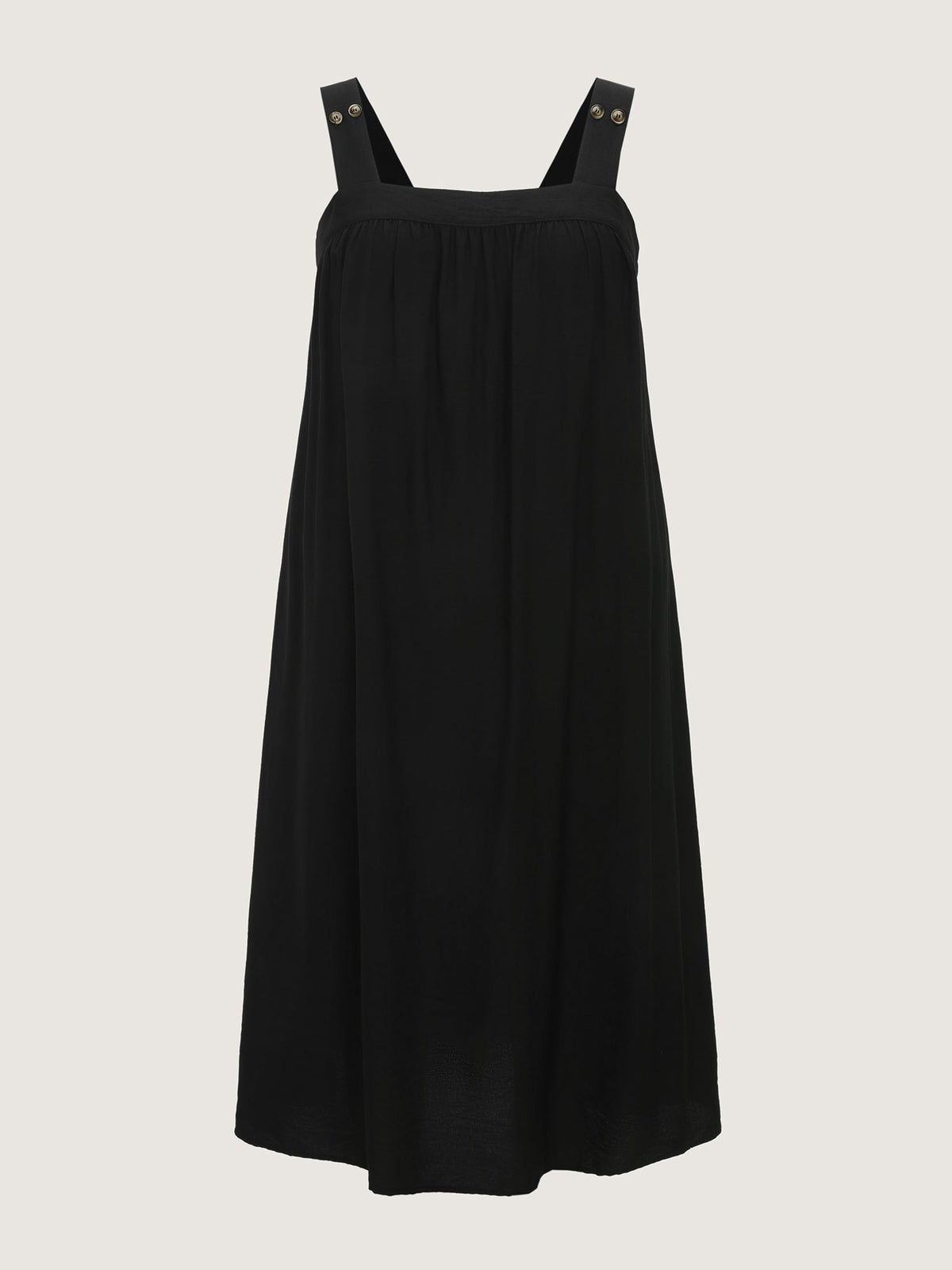 Square Neck Backless Drawstring Midi Dress
