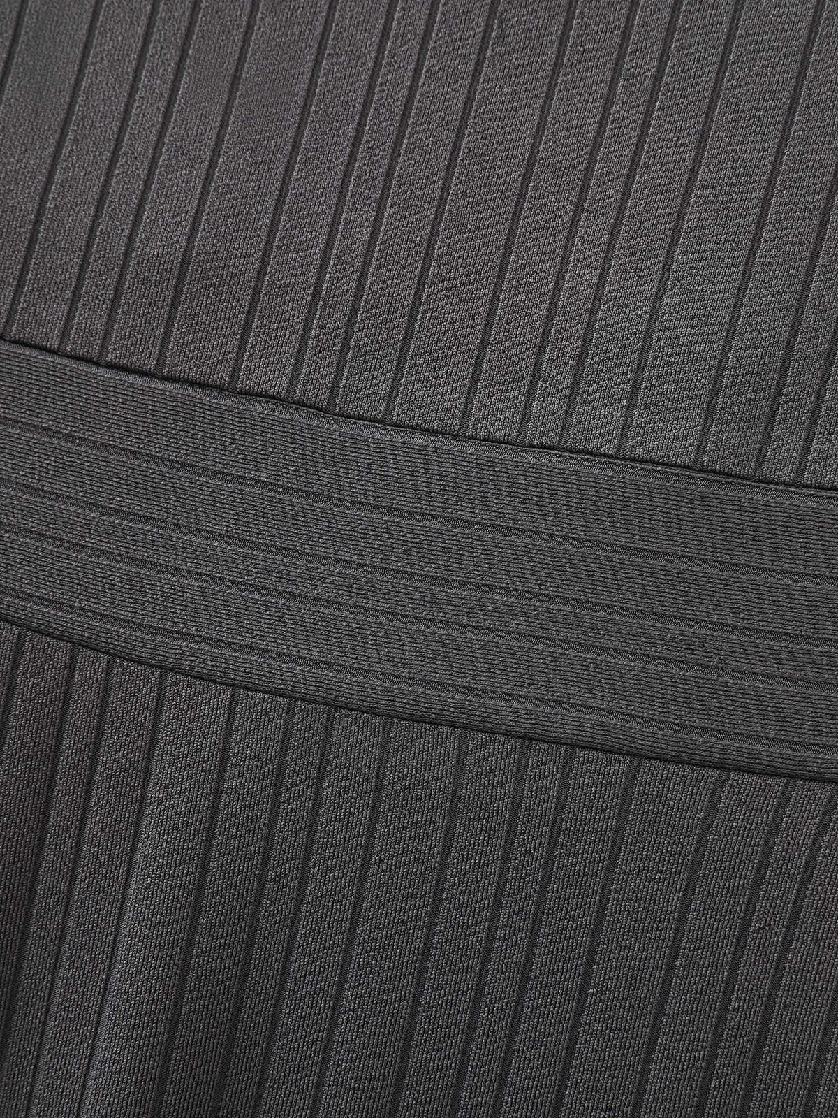 Ribbed Scoop Neck Pocket Midi Dress