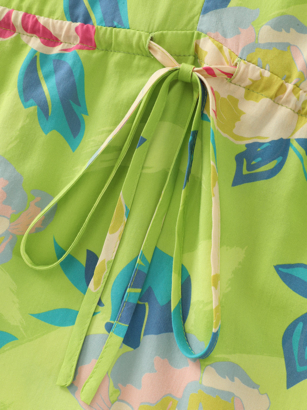 Supersoft Floral Print Drawstring Blouse