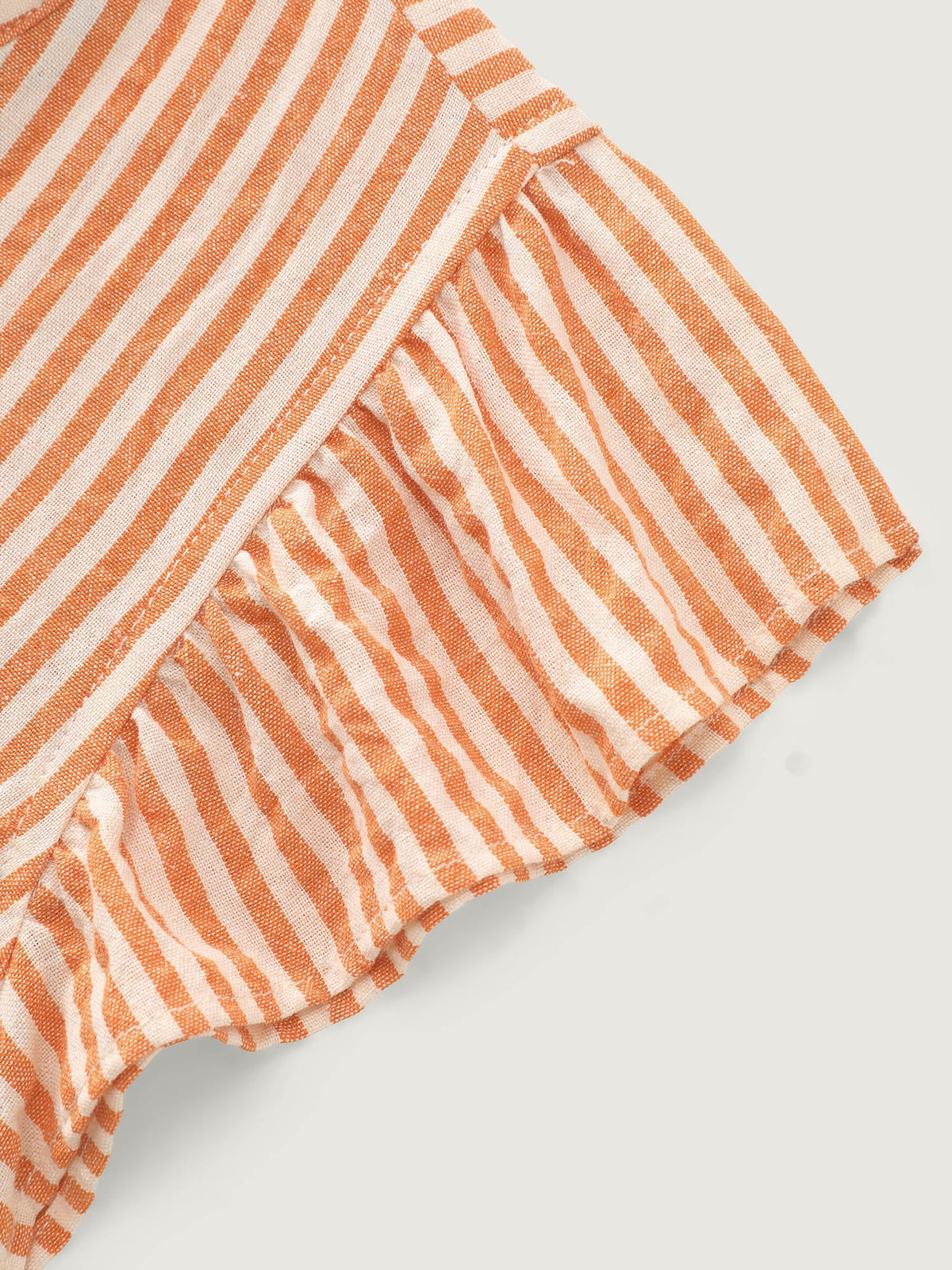 Colorblock Striped Print Flutter Sleeve Blouse