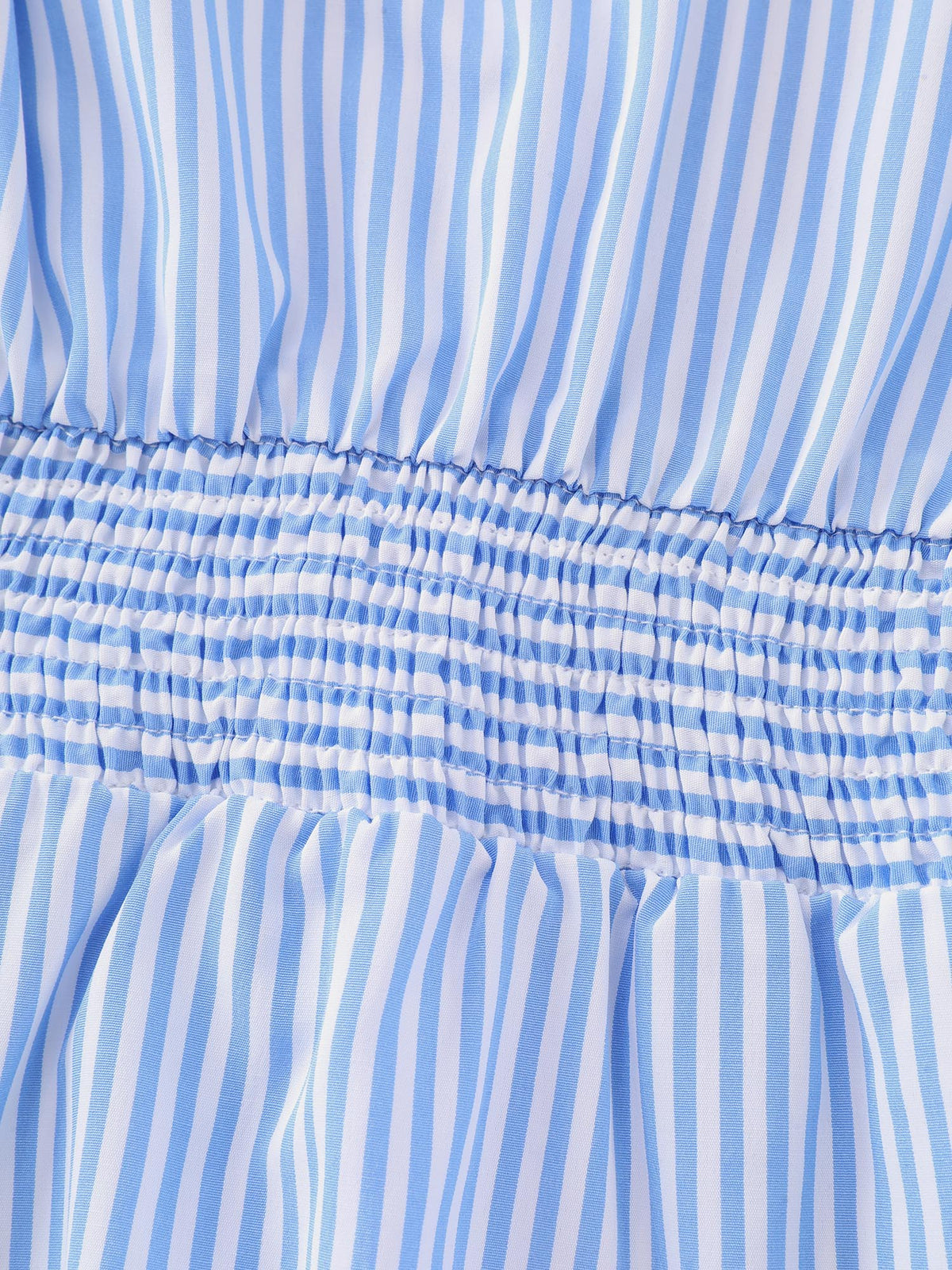 Striped Print Cinched-Waist Blouse