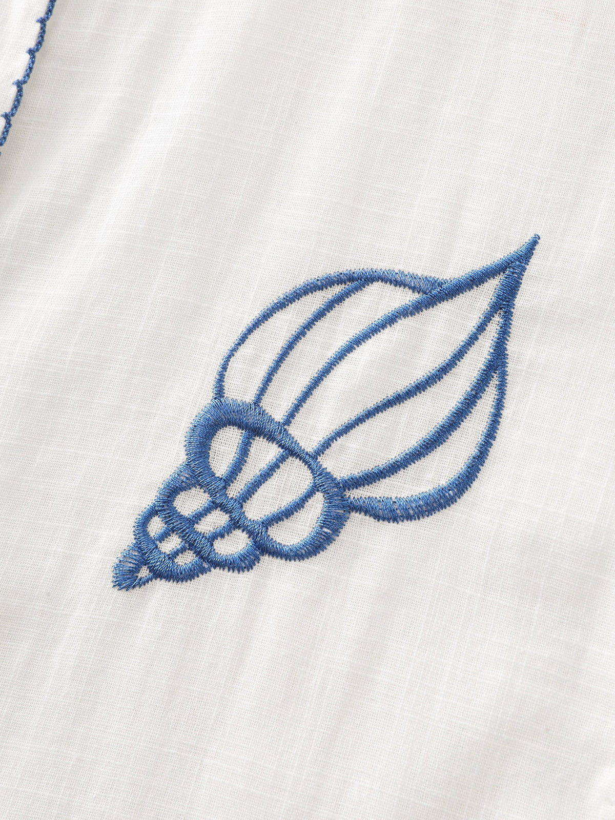 Pure Cotton Embroidered Semi Sheer Blouse