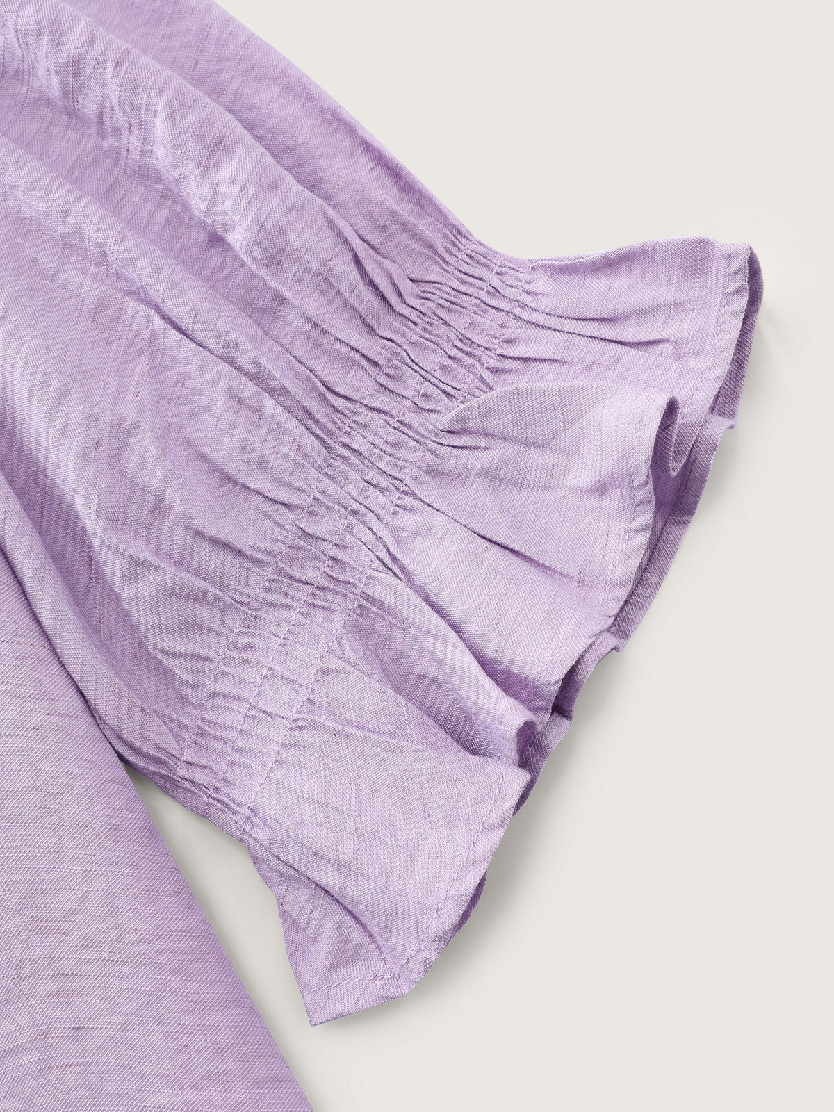 Ruffled Lace Neckline Button-Down Blouse