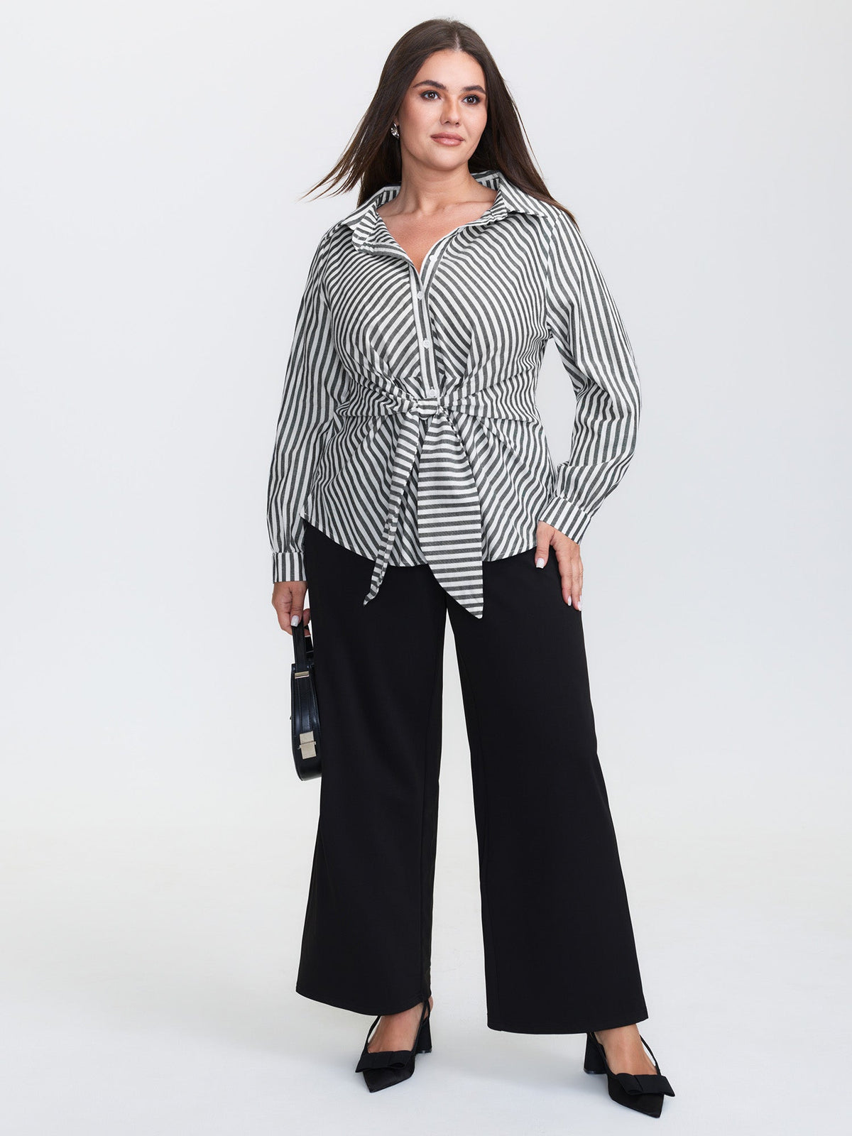 Pure Cotton Knotted Waist Blouse