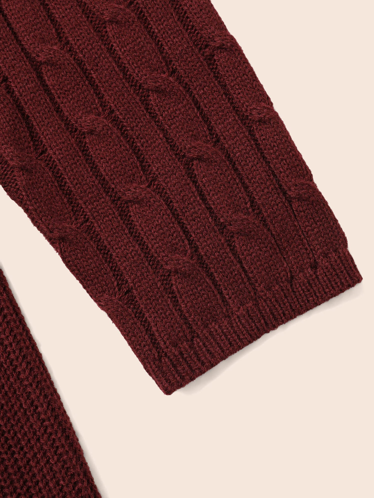 Cable Knit Fit-and-Flare Mini Sweater Dress