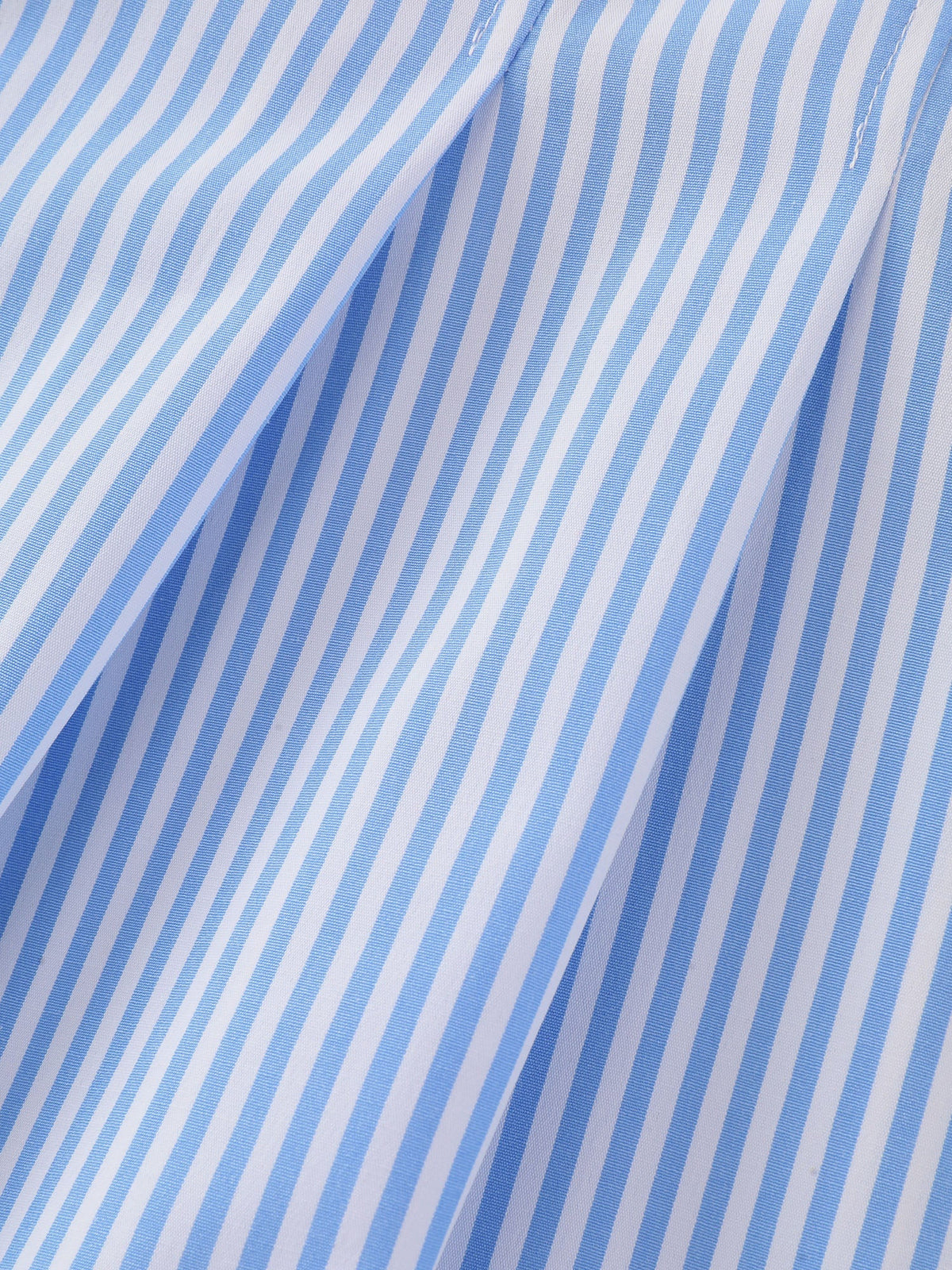 Striped Print Cinched-Waist Blouse