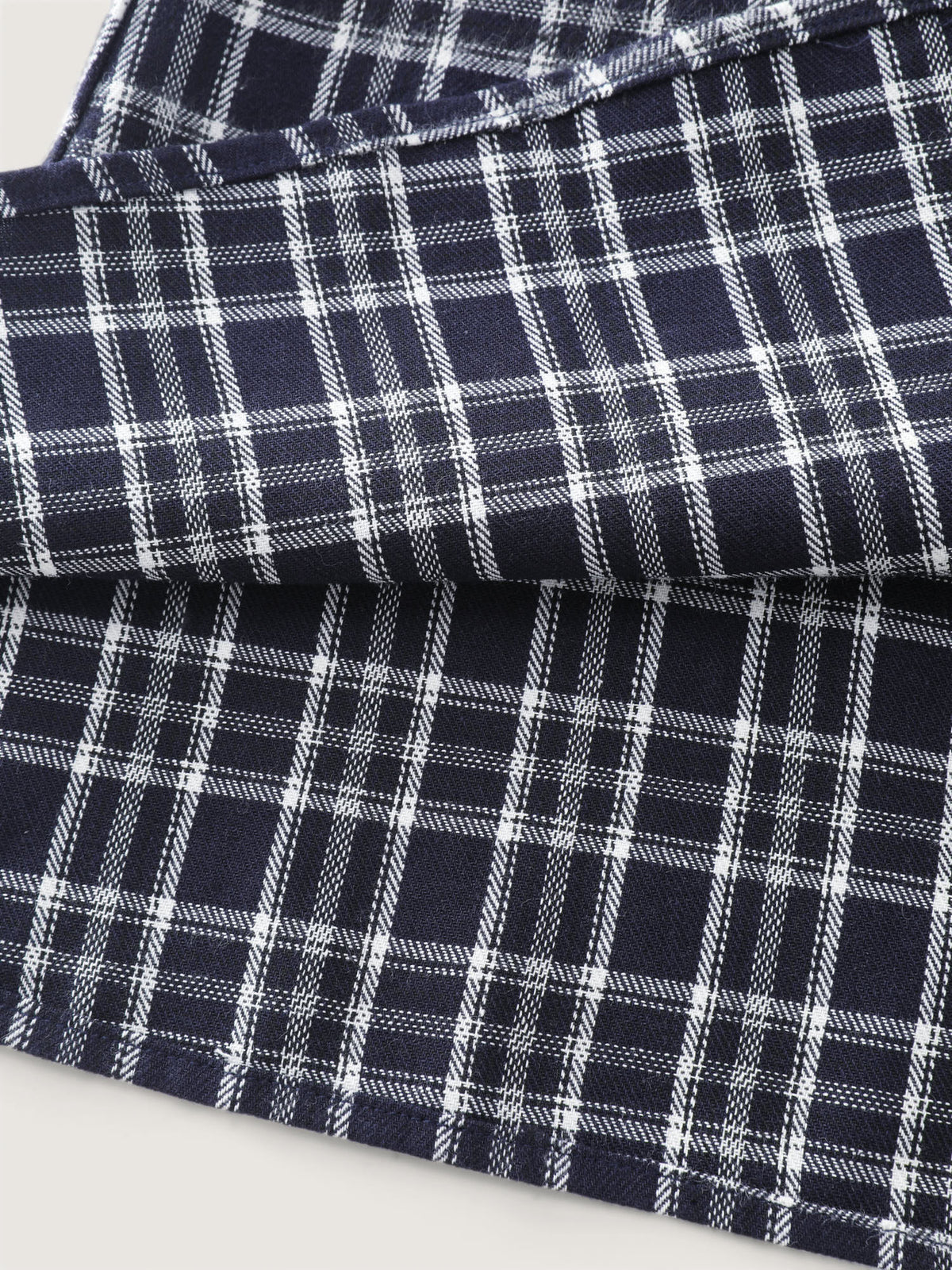 Plaid Pattern Button-Down Blouse