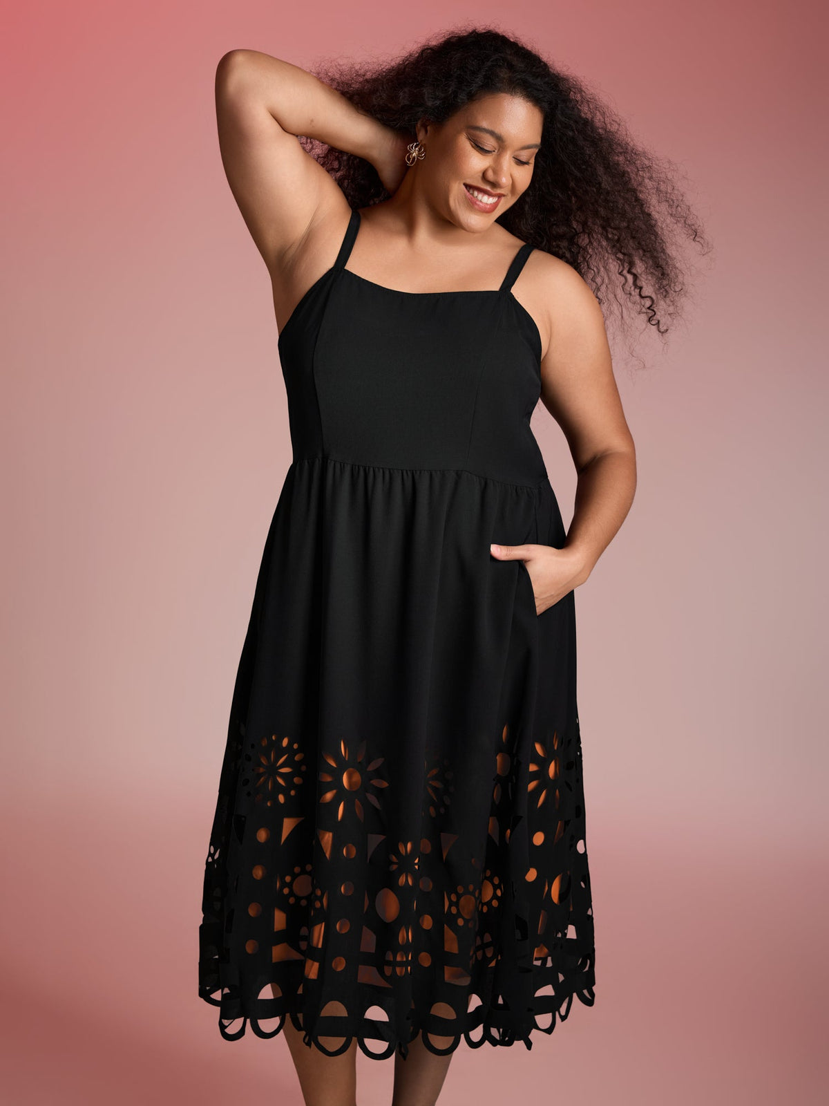 Skull Burnout Cami Midi Dress