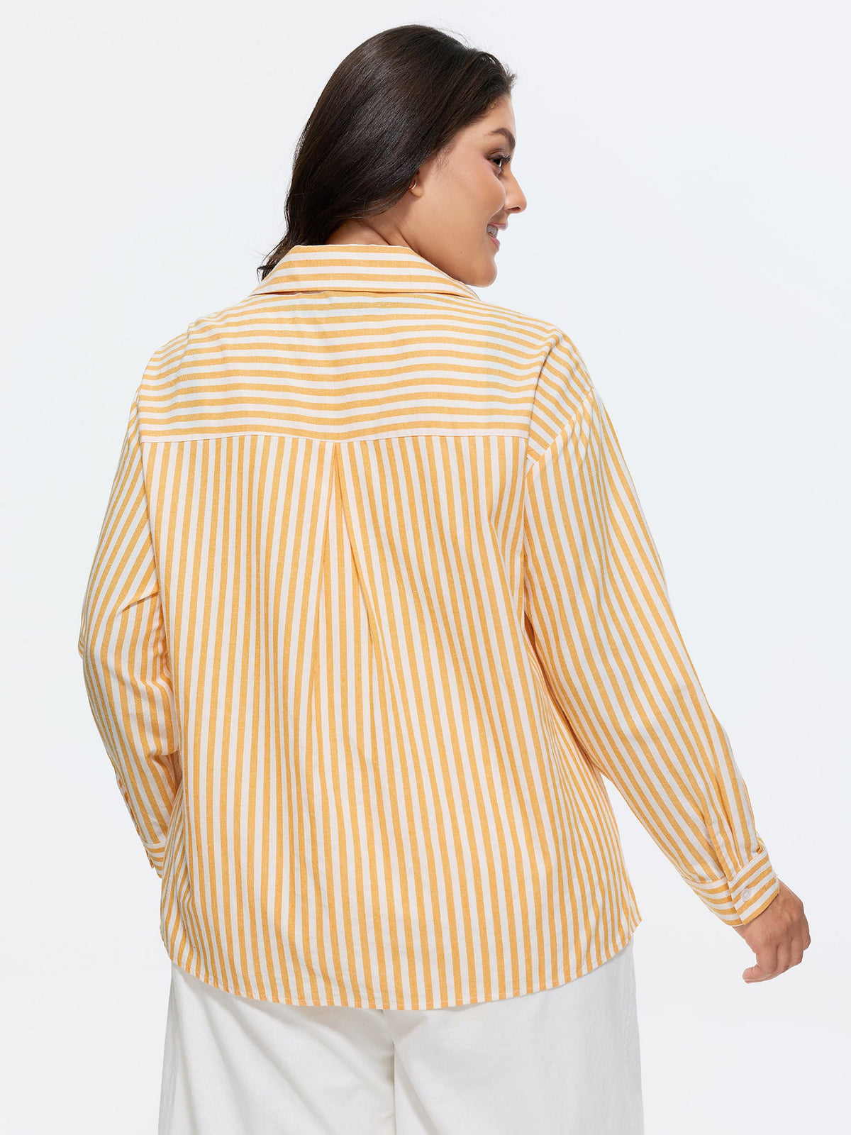Cotton Button-Down Long Shirt