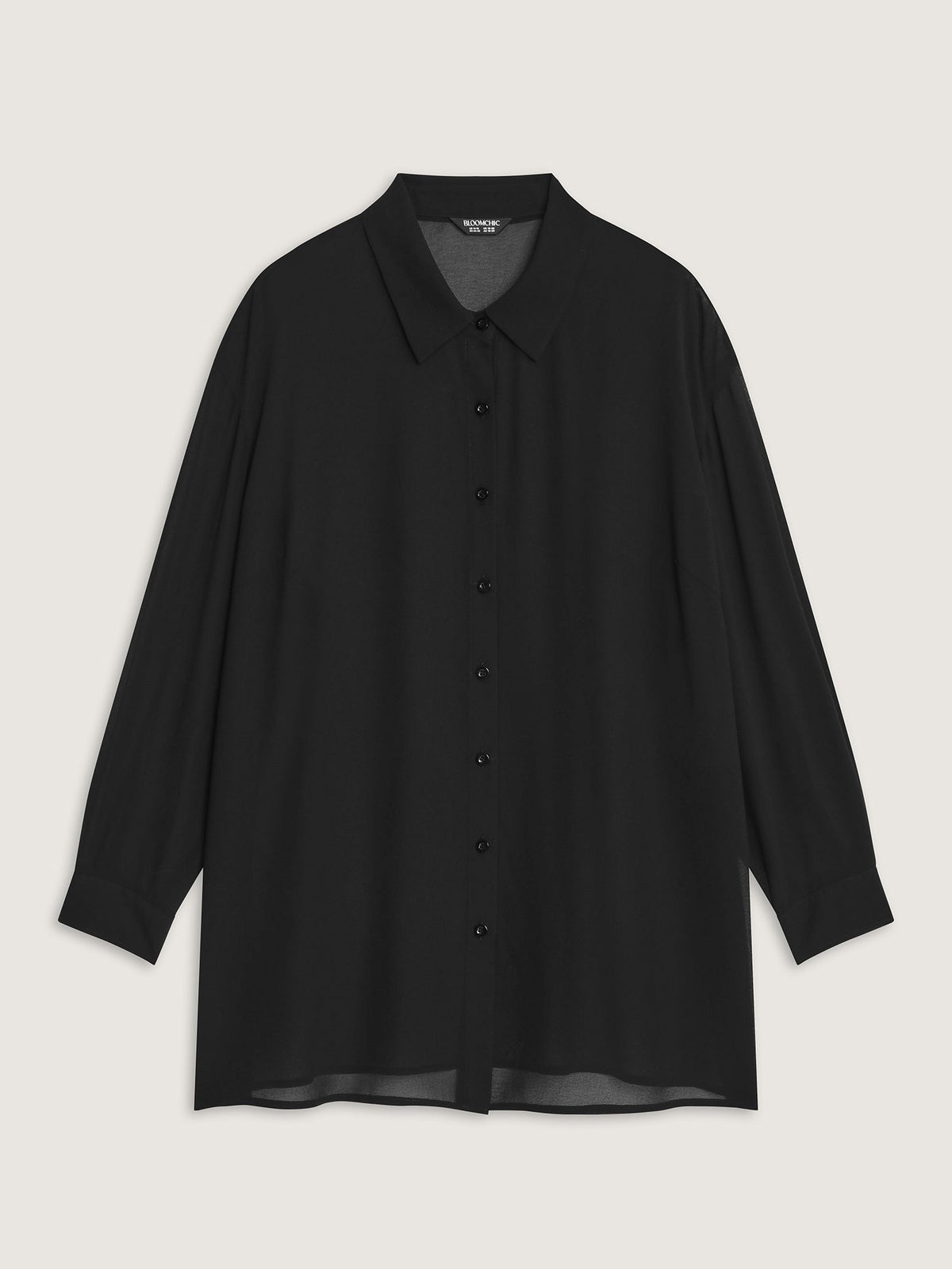 Breathable Sheer Button-Down Shirt
