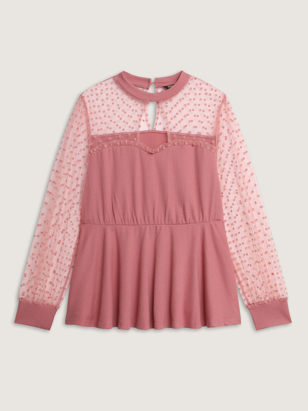Love Notes Sheer Sleeve Cut-Out Blouse