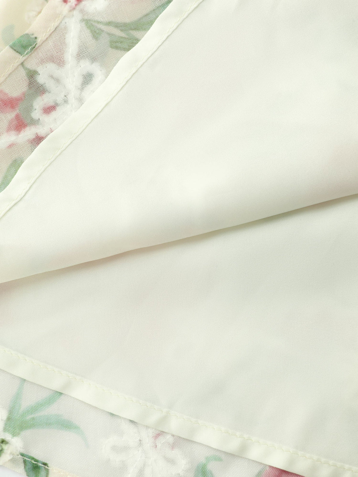Rosy Floral Print Sweetheart Neckline Shirred Blouse