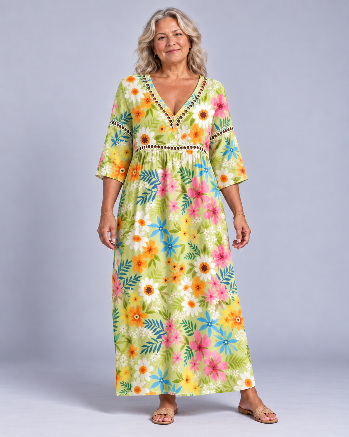Bianca - Beautiful Floral Midi Dress