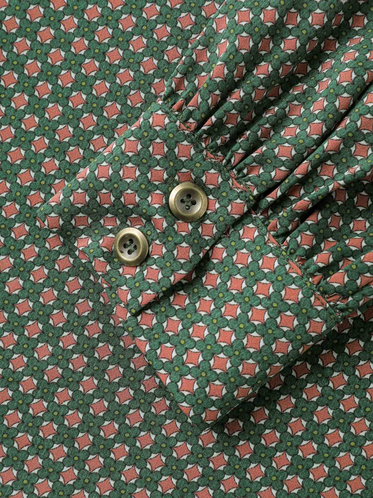 Geometric Print Bow-Tie Neckline Blouse