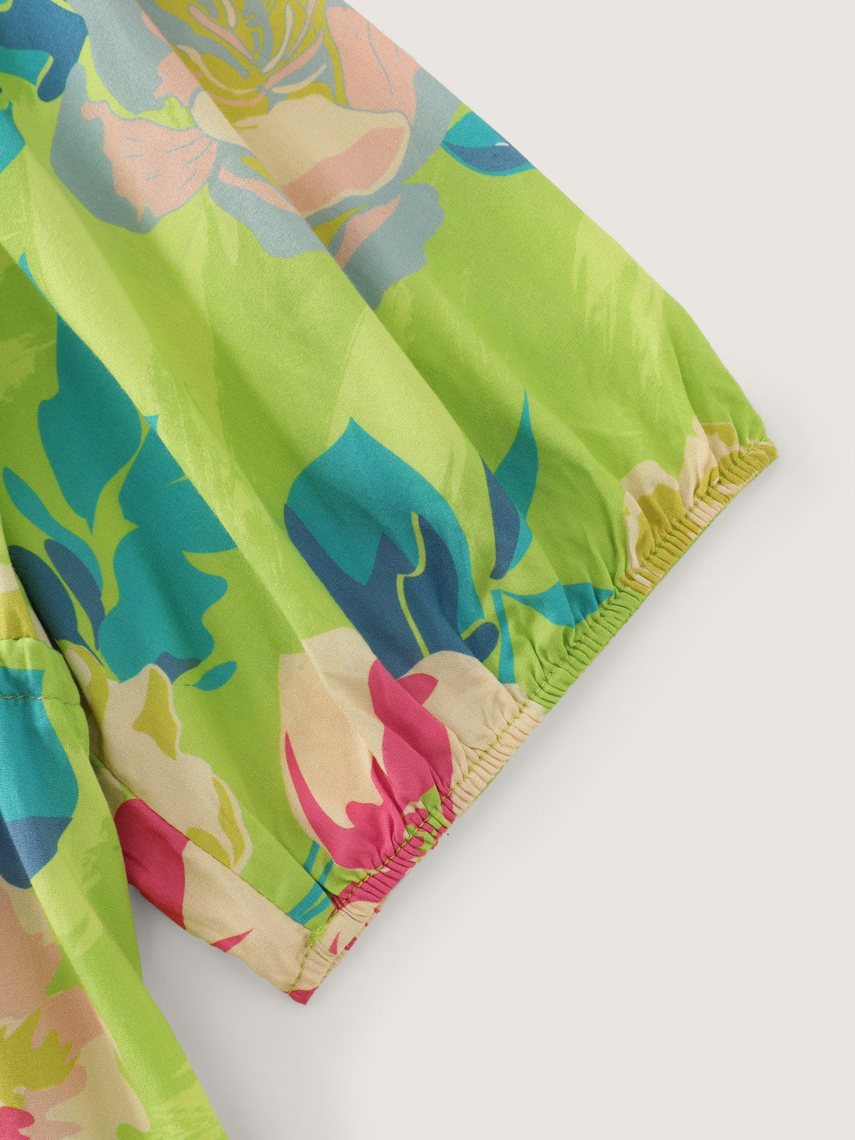 Supersoft Floral Print Drawstring Blouse