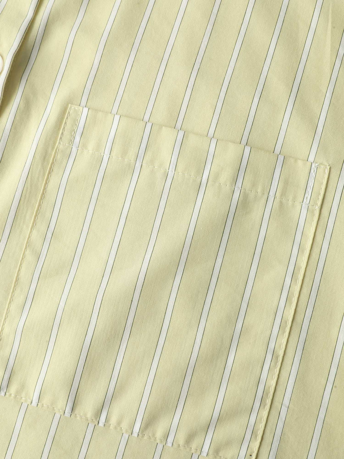 Stripe Button-Down Pocket Blouse