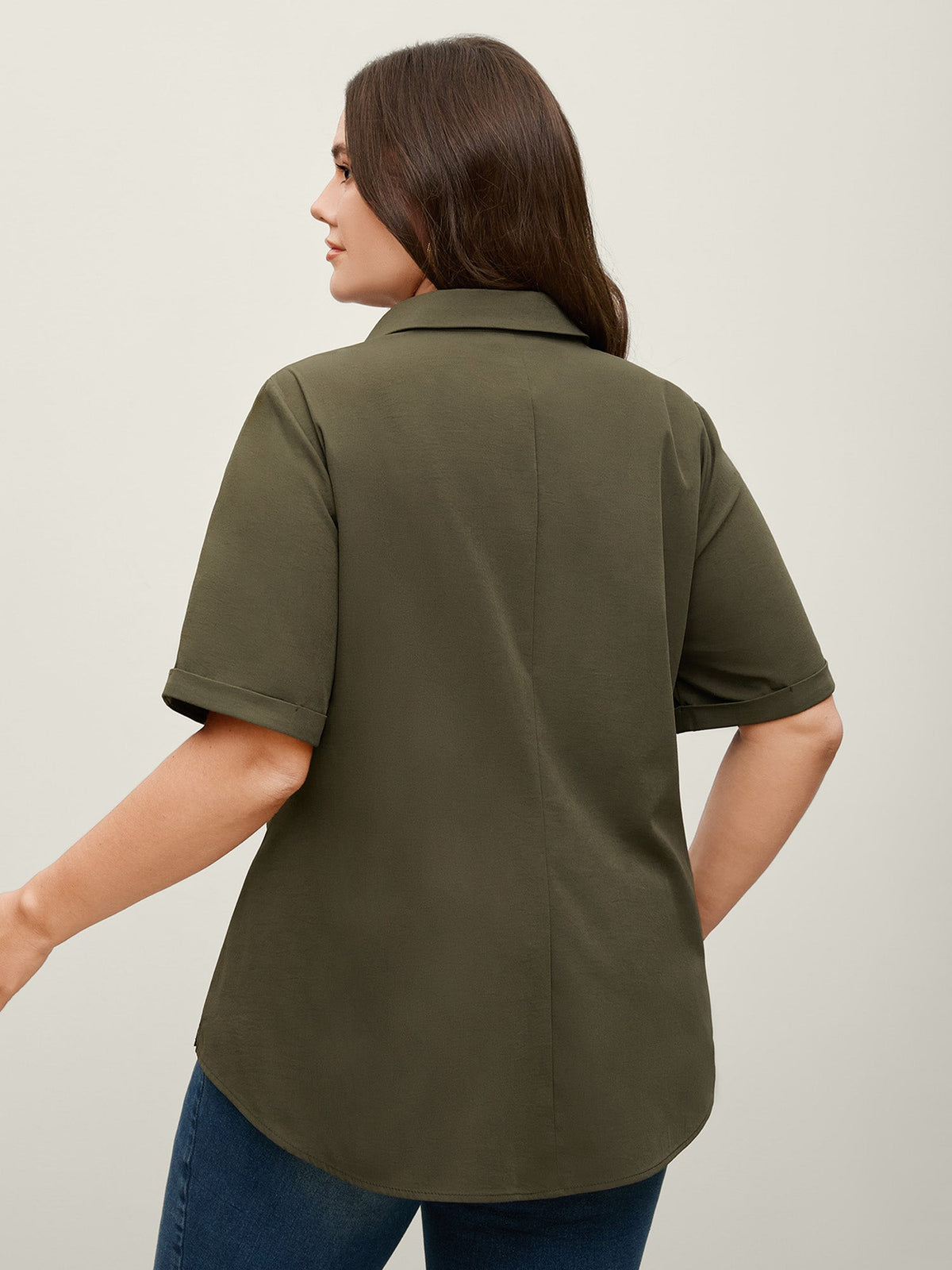 Knotted Front Asymmetrical Hem Blouse