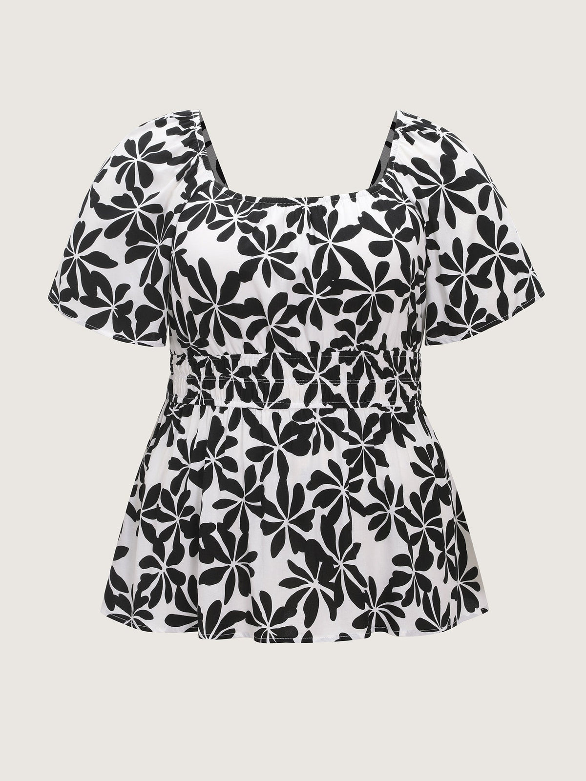Floral Print Fit And Flare Blouse