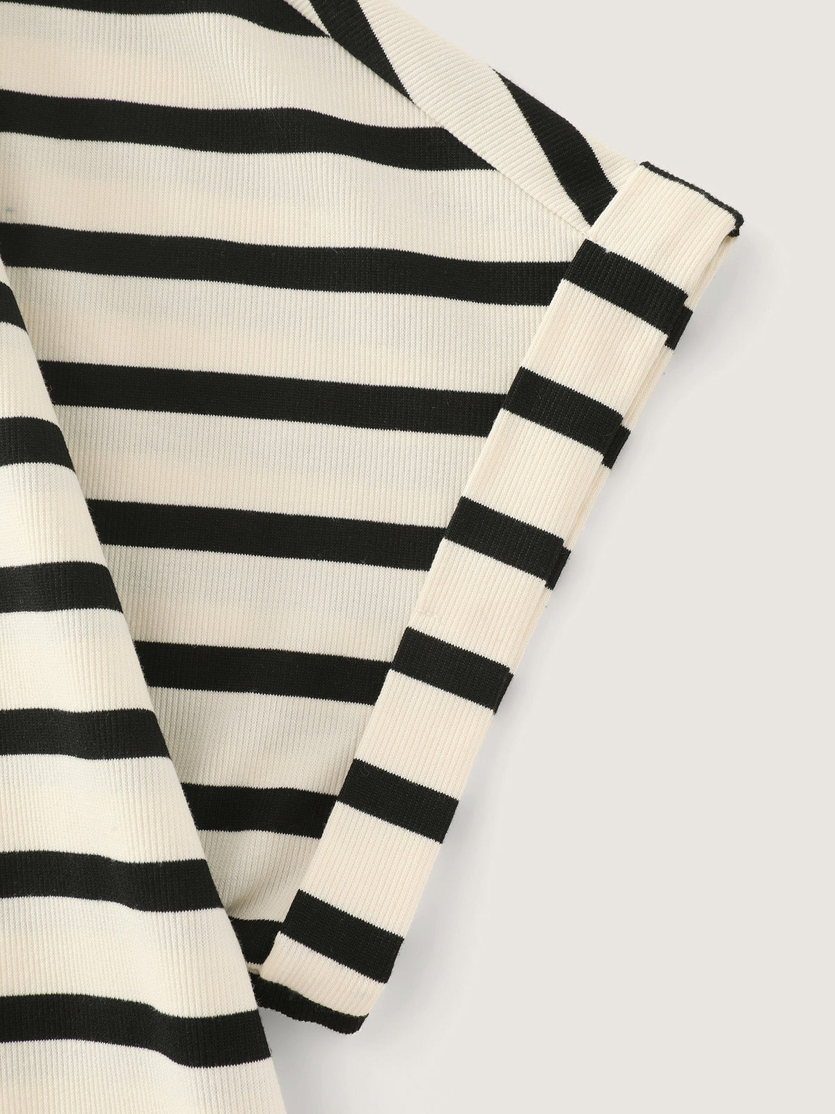 Stretchy Striped Print Collared Midi Dress