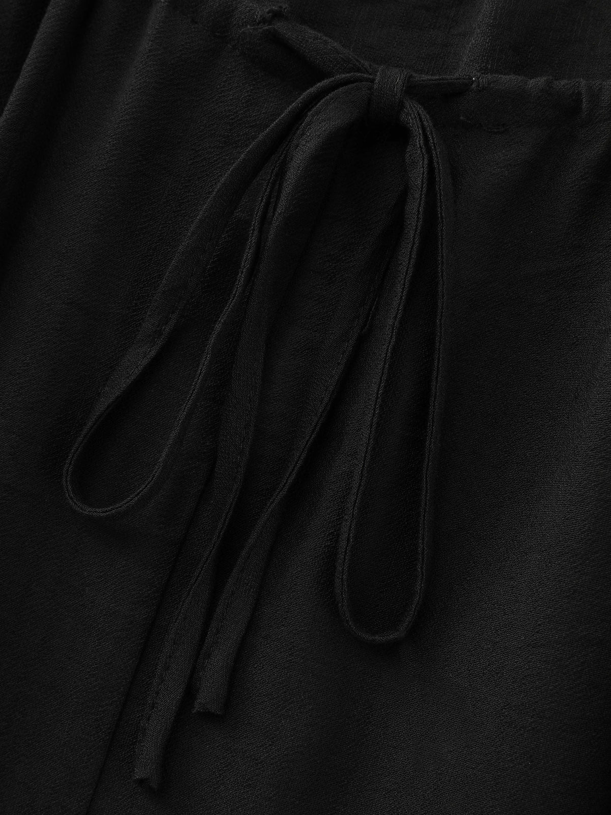 Square Neck Backless Drawstring Midi Dress