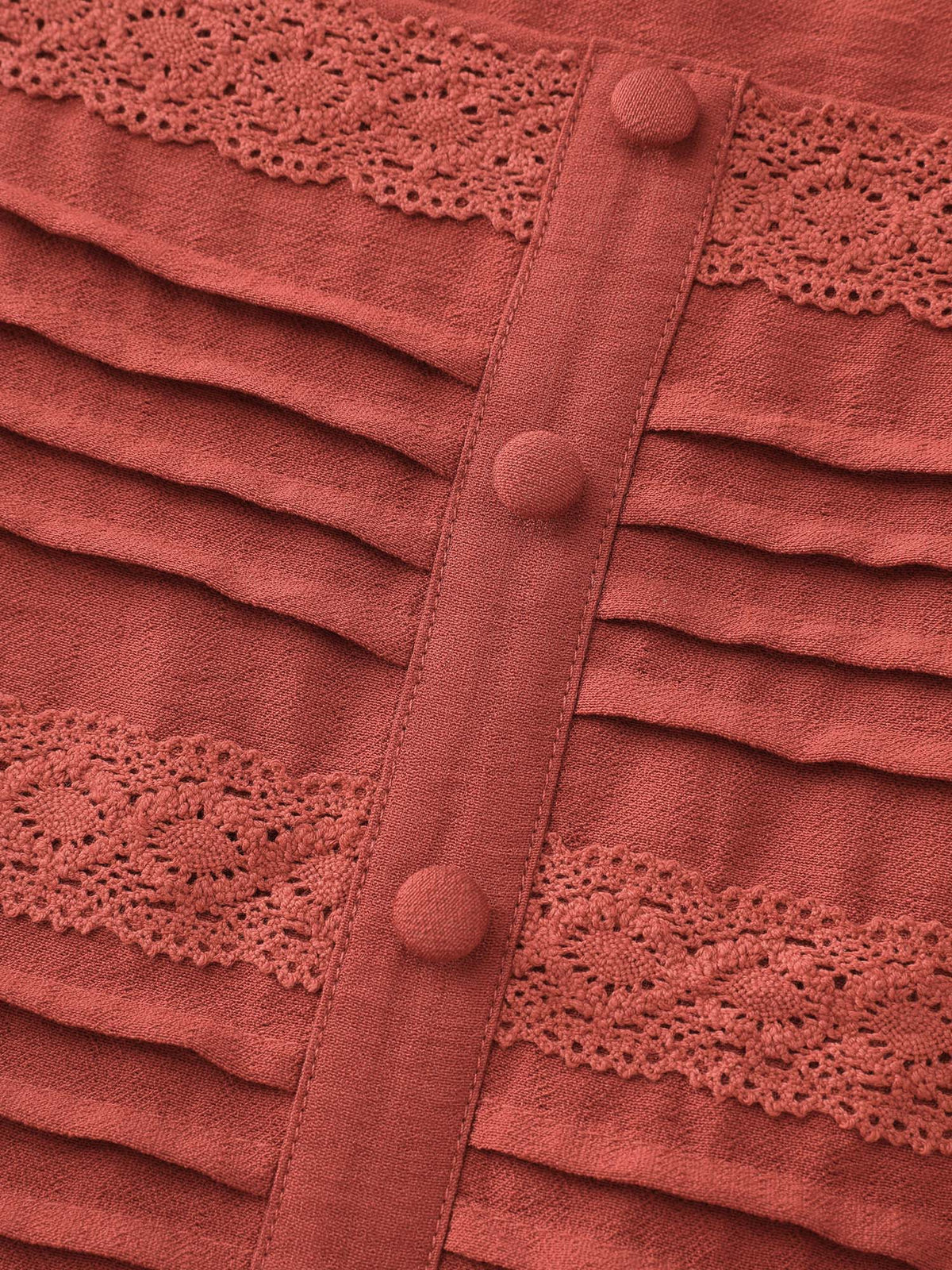 Textured Pleated Cinched-Flared Blouse