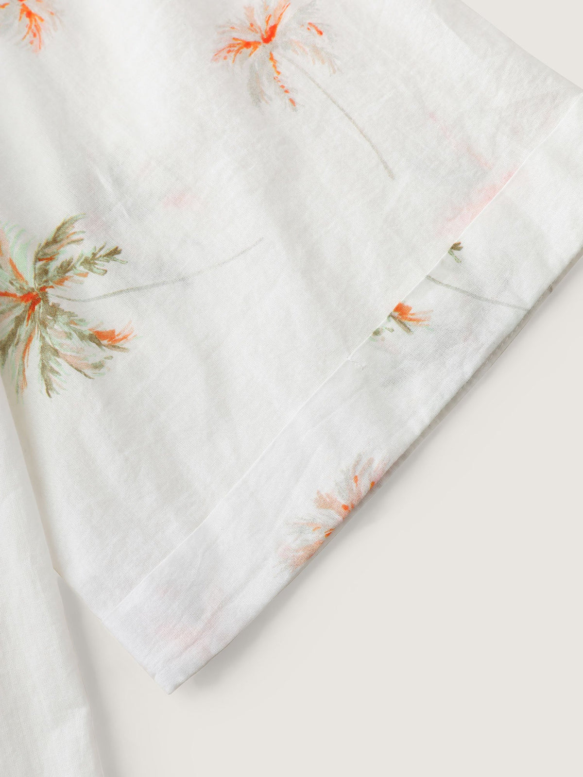 Cotton Floral Print Button-Front Shirt