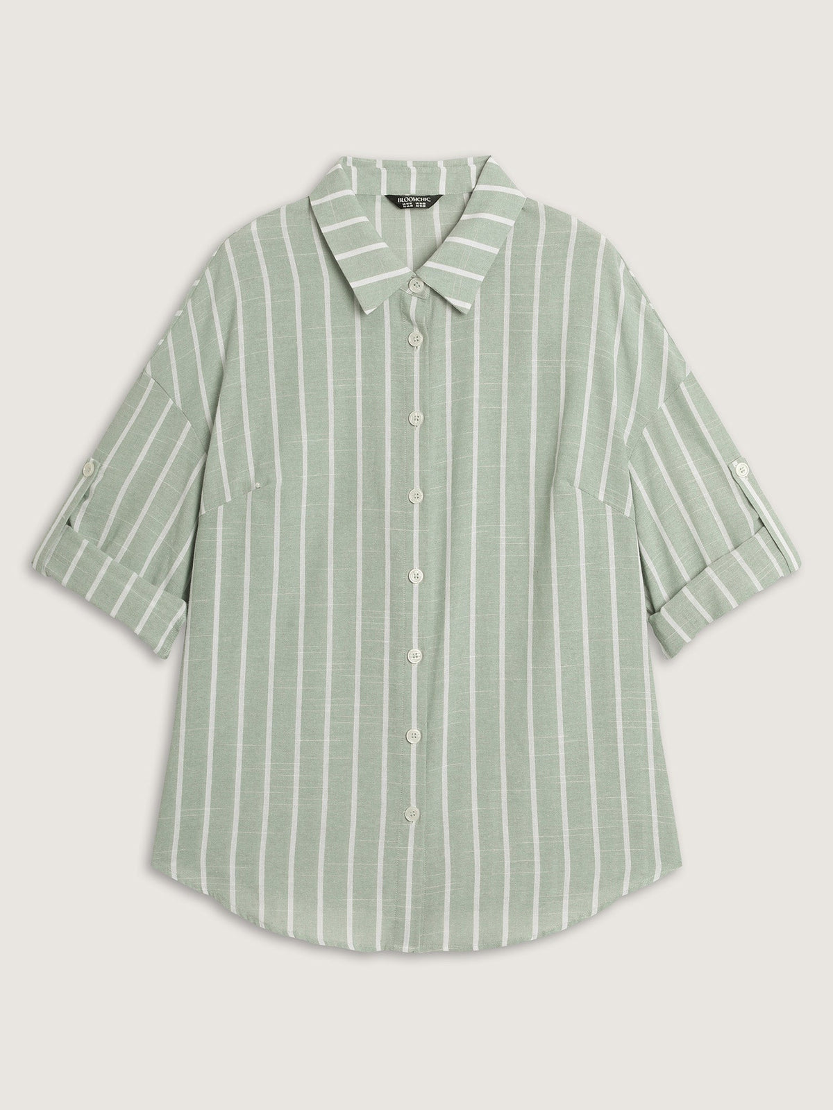 Adjustable Tab Sleeve Button-Down Shirt
