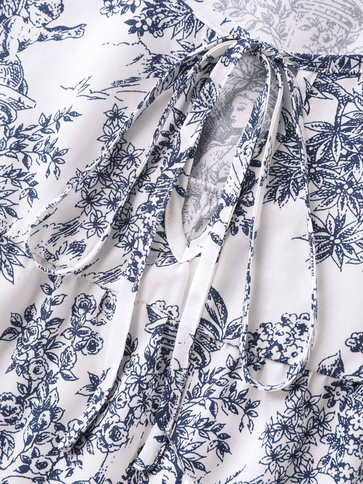 Artistic Print A-Line Blouse