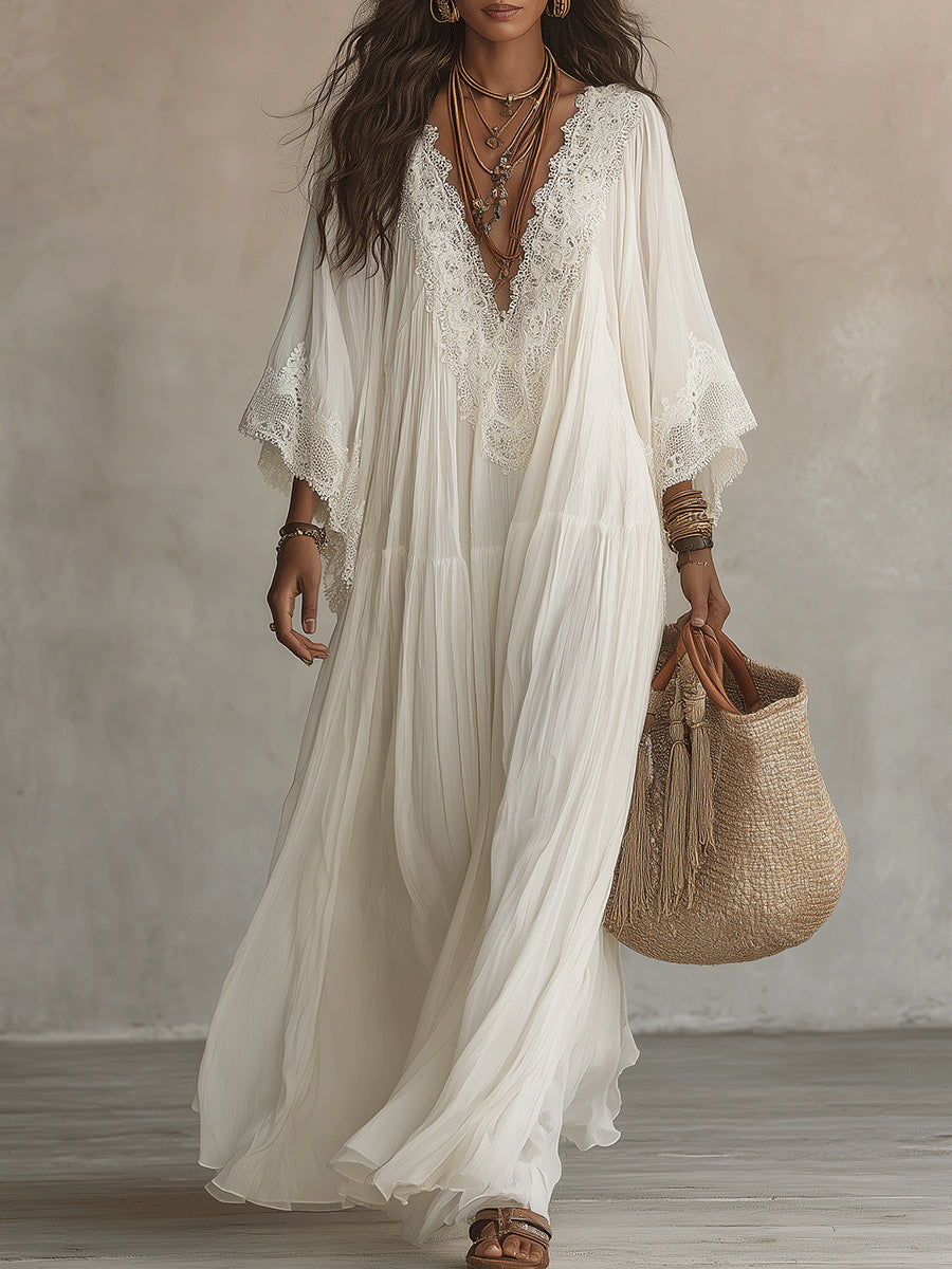 Iridessa Bohemian Lace Maxi Dress