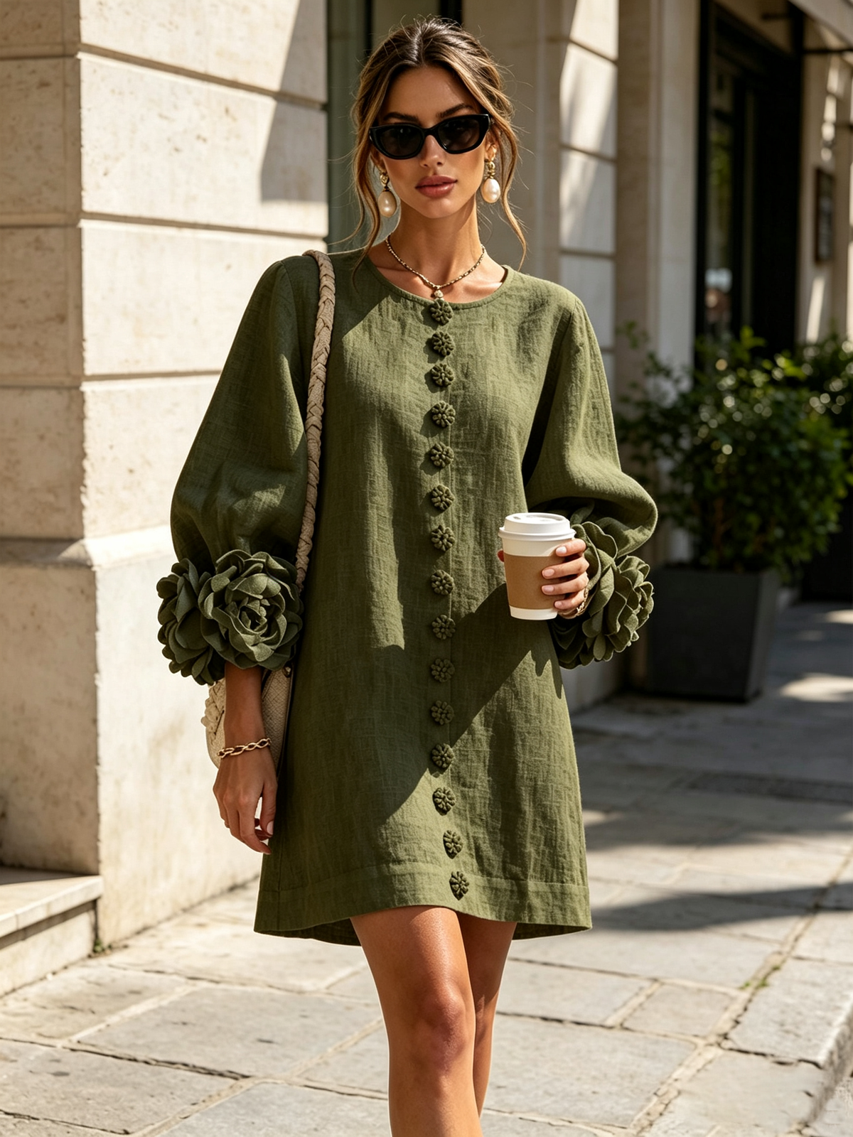 Julianna Elegant Button-Down Mini Dress
