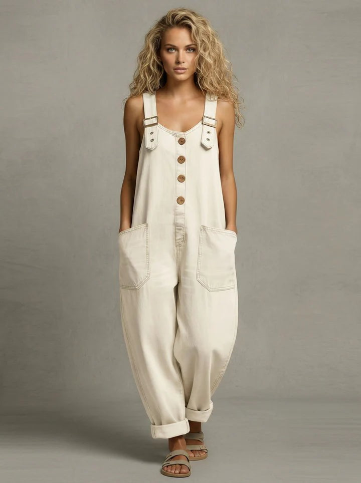 Vianne™ Relaxed Denim Utility Jumpsuit