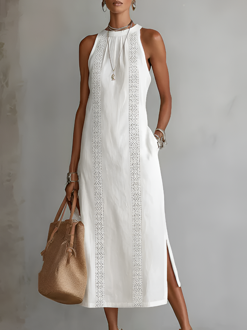 Adara Lace Detail Midi Dress